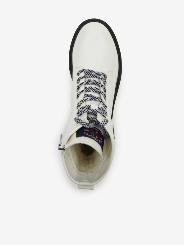 Lee Cooper Lee Cooper fehér női platform bokacsizma