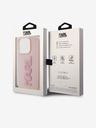 Karl Lagerfeld 3D gumiból készült csillogó logós Karl hátlap iPhone 15 Pro Max készülékhez Rózsaszín Karl Lagerfeld Karl Lagerfeld