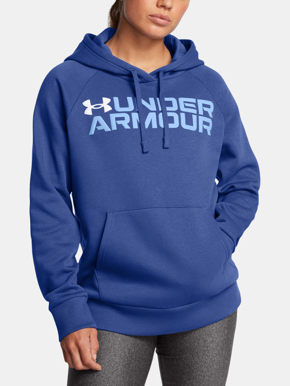 Under Armour Női felső Under Armour Rival Fleece Wordmark Hoodie-BLU