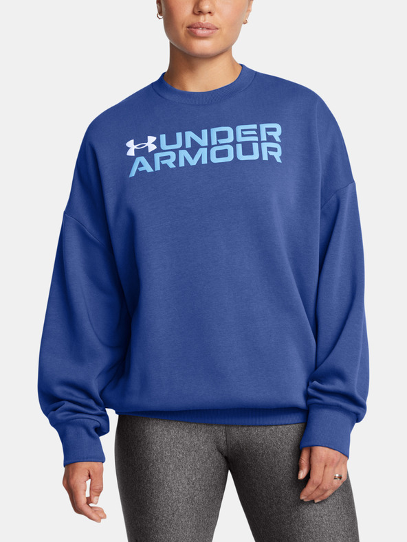 Under Armour Női felső Under Armour Rival Fleece WordmarkOS Crew-BLU