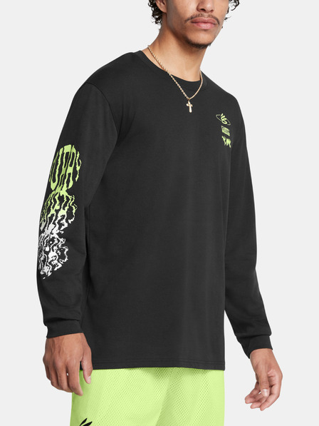 Under Armour Férfi póló Under Armour Curry HW Verbiage LS Tee-BLK