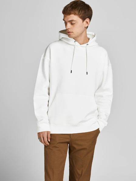 Jack & Jones Fehér férfi alap kapucnis pulóver Jack & Jones Star