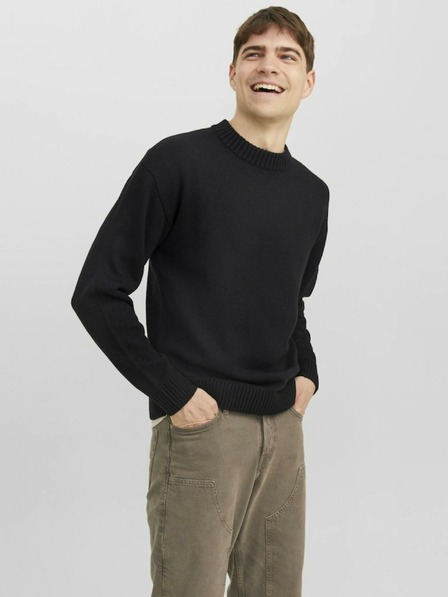 Jack & Jones Férfi fekete Jack & Jones Jack pulóver