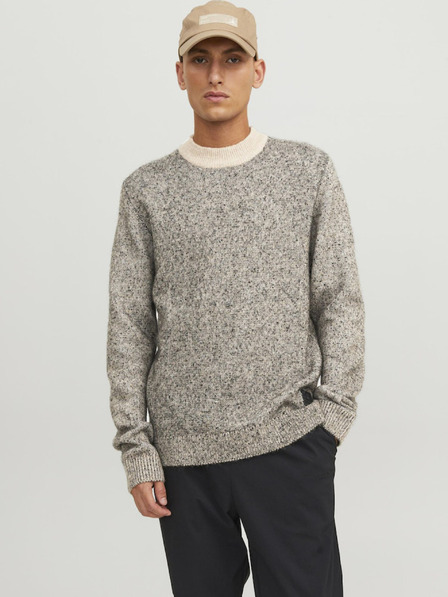 Jack & Jones Jack & Jones Space Férfi bézs színű pulóver