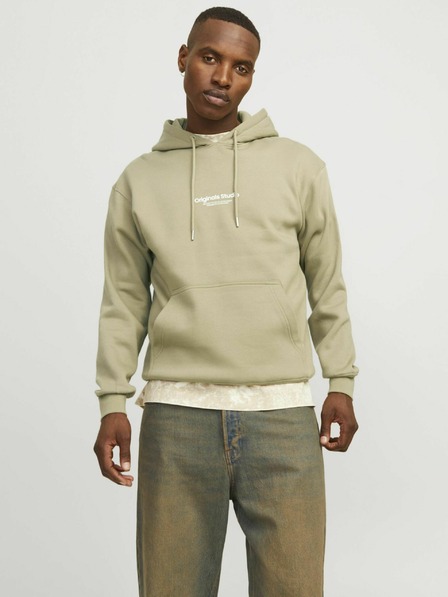Jack & Jones Bézs Jack & Jones Férfi kapucnis pulóver JORVESTERBRO