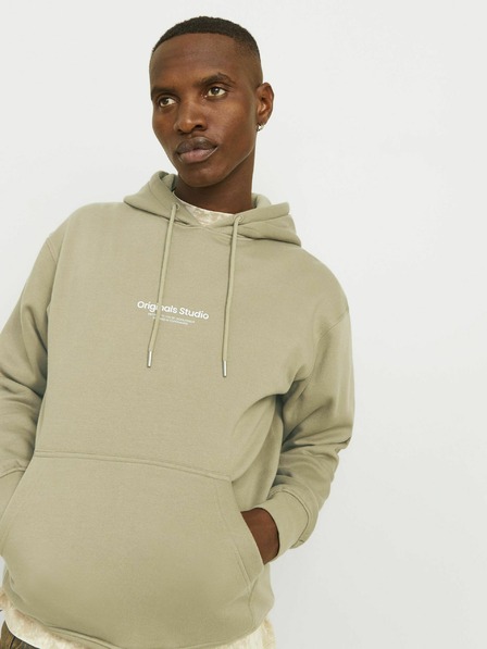 Jack & Jones Bézs Jack & Jones Férfi kapucnis pulóver JORVESTERBRO