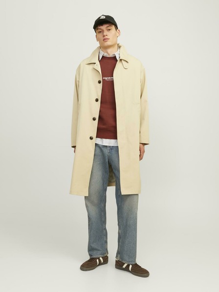 Jack & Jones Barna Jack & Jones JORVESTERBRO férfi kapucnis pulóver barna