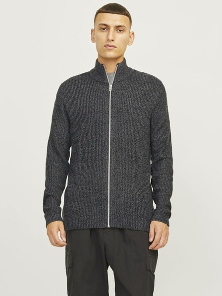 Jack & Jones Szürke Férfi Jack & Jones Lewis Zip pulóver cipzárral