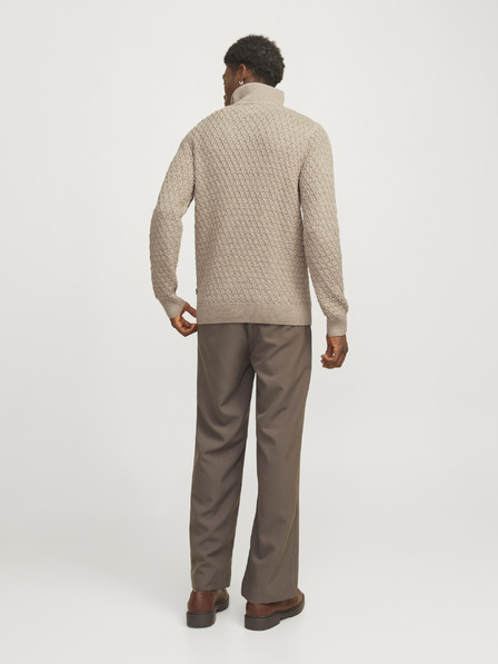 Jack & Jones Bézs férfi Jack & Jones Blunorth Zip pulóver