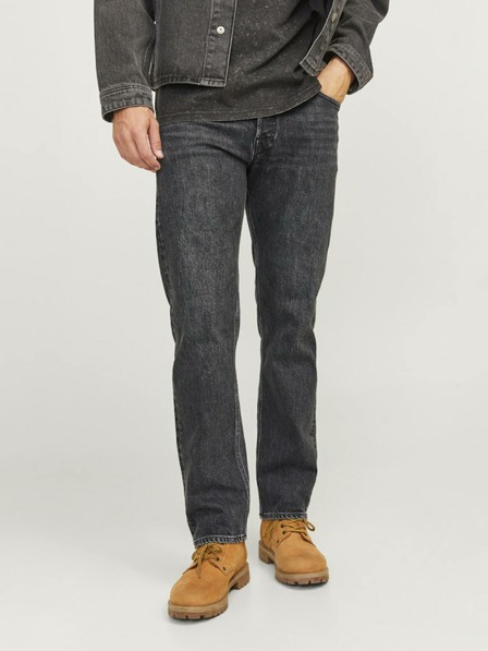 Jack & Jones Fekete férfi egyenes szabású farmer Jack & Jones Chris