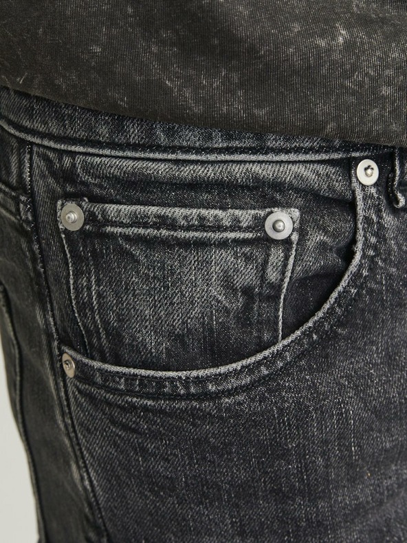 Jack & Jones Fekete férfi egyenes szabású farmer Jack & Jones Chris