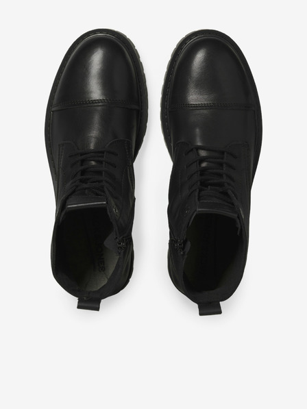 Jack & Jones Fekete férfi bőr bokacsizma Jack & Jones Tremor
