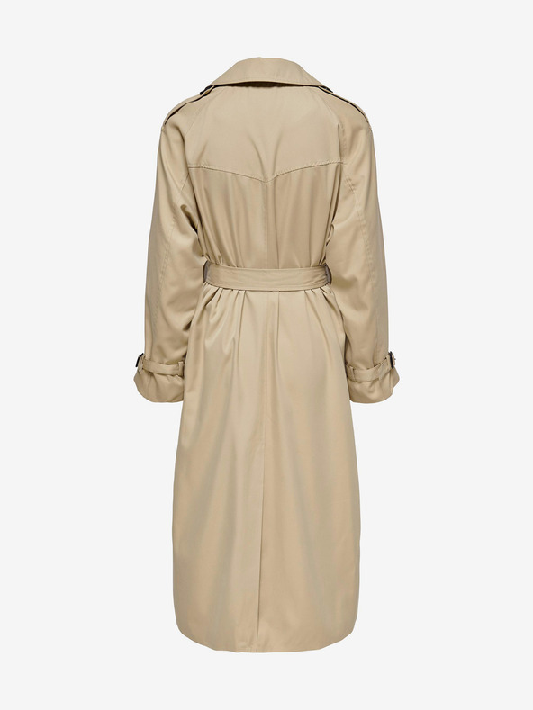 ONLY Bézs színű, laza trencsén kabát nyakkendővel ONLY Chloe