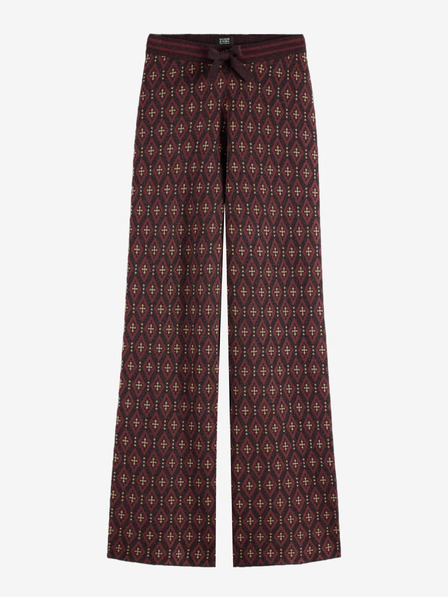 Scotch & Soda Scotch & Soda női bordó mintás jacquard nadrág