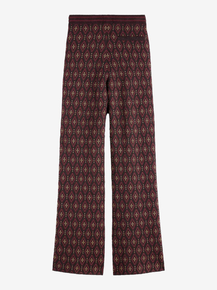 Scotch & Soda Scotch & Soda női bordó mintás jacquard nadrág