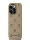 Karl Lagerfeld PU Karl Heads Pattern Magsafe hátlap iPhone 14 Pro bézs Karl Lagerfeld bézs színű iPhone 14 Pro Maxhoz Karl Lagerfeld