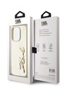 Karl Lagerfeld Gyűrött PU aláírás logós hátlap iPhone 15 Pro Max-hoz Gold Karl Lagerfeld Karl Lagerfeld