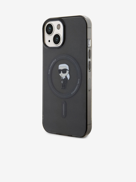 Karl Lagerfeld IML Ikonik MagSafe hátlap iPhone 15 készülékhez Fekete Karl Lagerfeld Karl Lagerfeld