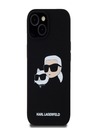 Karl Lagerfeld Folyékony szilikon Double Heads Magsafe hátlap iPhone 15 Pro Max fekete Karl Lagerfeld