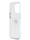 Karl Lagerfeld Karl Lagerfeld IML Choupette Head fémkeretes MagSafe hátlapi borító az iPhone 15 Pro Max készülékhez Átlátszó