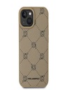Karl Lagerfeld PU Karl Heads Pattern Magsafe hátlap iPhone 15 bézs Karl Lagerfeld bézs színű iPhone 15-hez Karl Lagerfeld