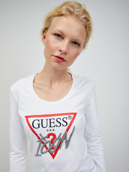 Guess Fehér női hosszú ujjú póló Guess