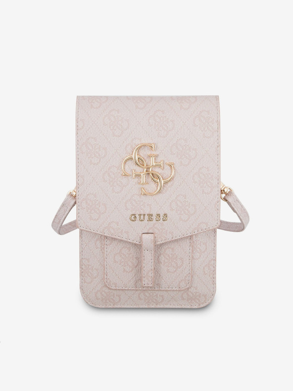 Guess Guess PU 4G fém logós telefontáska rózsaszín