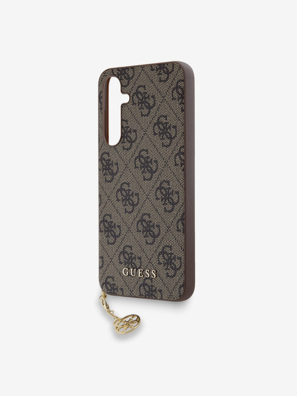 Guess Guess 4G Charm hátlap a Samsung Galaxy A55-öshöz Barna