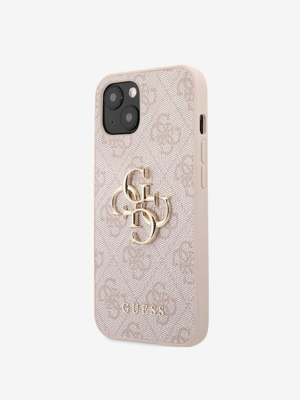 Guess Guess PU 4G fém logós hátsó borító iPhone 13 rózsaszínhez