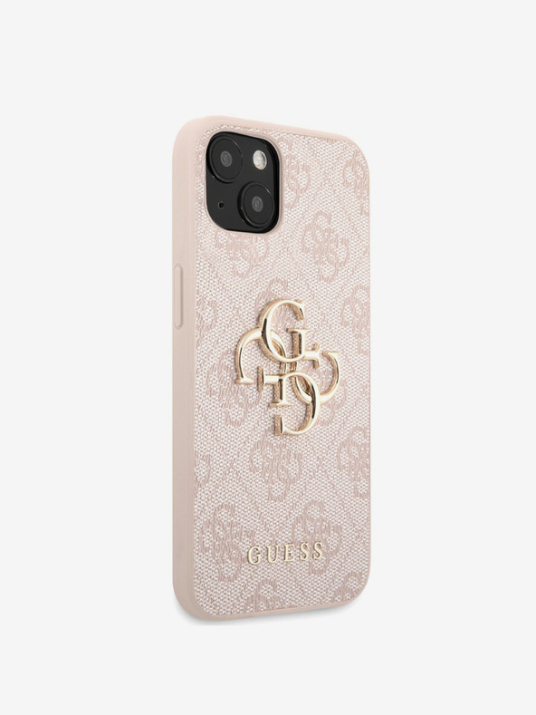 Guess Guess PU 4G fém logós hátsó borító iPhone 13 rózsaszínhez