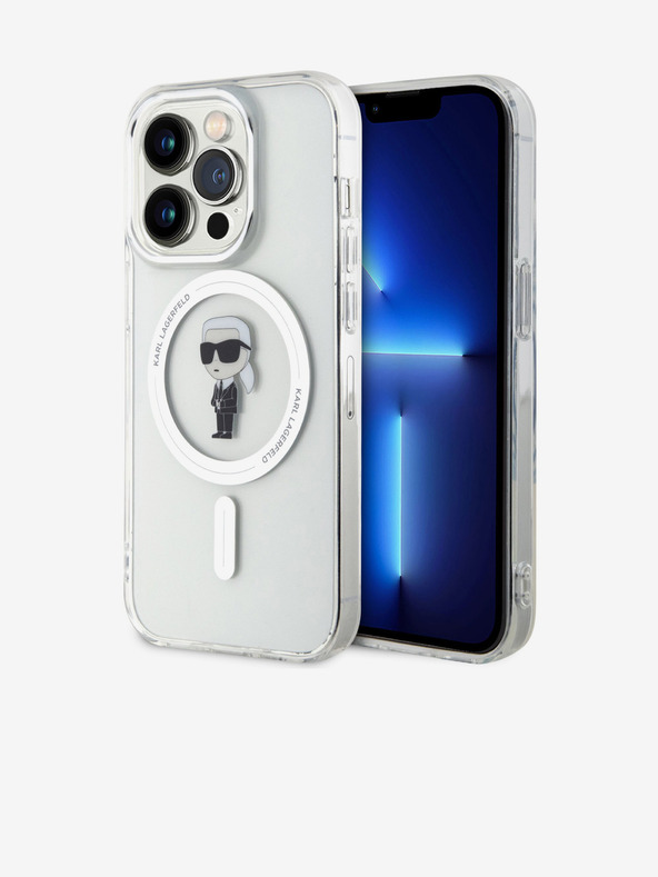 Karl Lagerfeld Karl Lagerfeld IML IML Ikonik MagSafe hátlap iPhone 15 Pro készülékhez Átlátszó