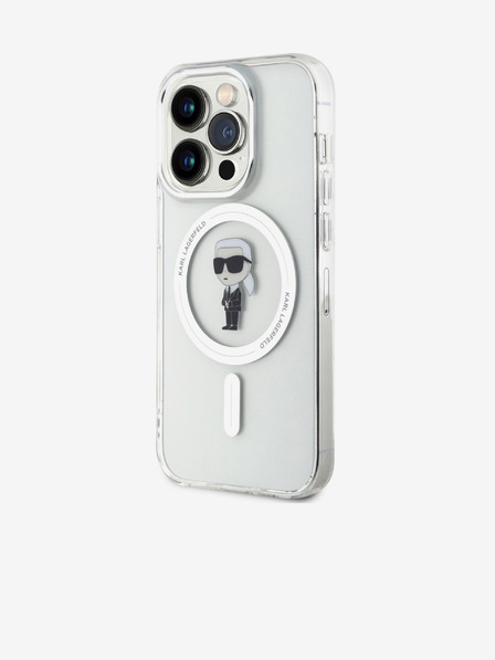 Karl Lagerfeld Karl Lagerfeld IML IML Ikonik MagSafe hátlap iPhone 15 Pro készülékhez Átlátszó