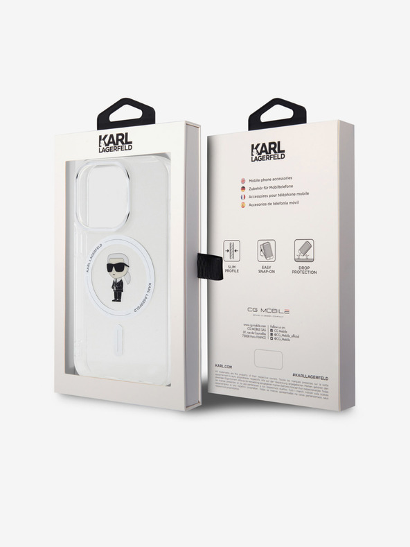Karl Lagerfeld Karl Lagerfeld IML IML Ikonik MagSafe hátlap iPhone 15 Pro készülékhez Átlátszó
