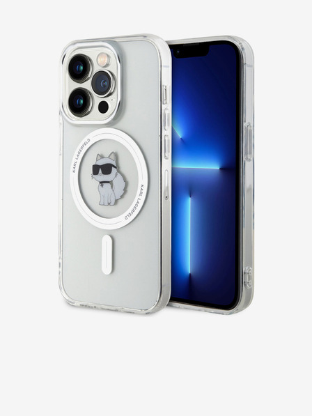 Karl Lagerfeld Karl Lagerfeld IML Choupette MagSafe MagSafe hátlap iPhone 15 Pro készülékhez Átlátszó