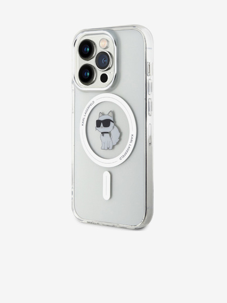 Karl Lagerfeld Karl Lagerfeld IML Choupette MagSafe MagSafe hátlap iPhone 15 Pro készülékhez Átlátszó