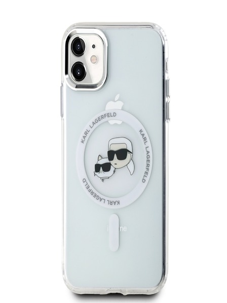 Karl Lagerfeld Karl Lagerfeld IML K&CH Heads fémkeretes MagSafe hátlap az iPhone 11 készülékhez Átlátszó