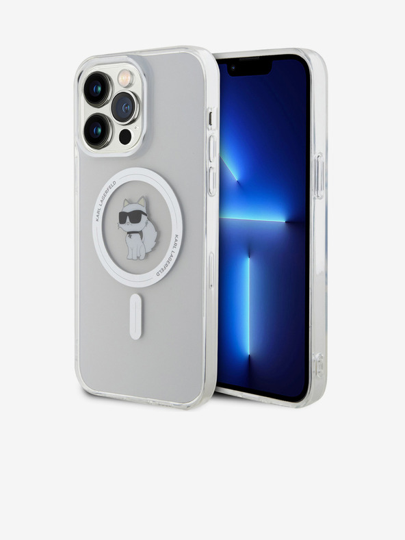 Karl Lagerfeld Karl Lagerfeld IML IML Choupette MagSafe MagSafe hátlap iPhone 15 Pro Max-hoz Átlátszó