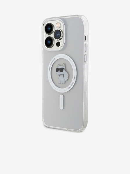 Karl Lagerfeld Karl Lagerfeld IML IML Choupette MagSafe MagSafe hátlap iPhone 15 Pro Max-hoz Átlátszó