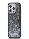 Karl Lagerfeld Folyékony csillogó monogramos gradiens hátlap iPhone 14 Pro Max fekete Karl Lagerfeld