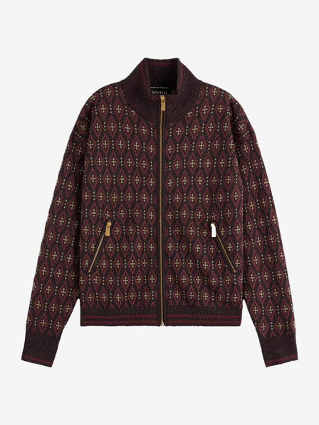 Scotch & Soda Női bordó mintás bomber Scotch & Soda