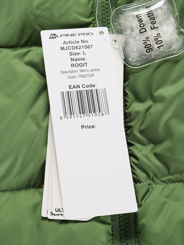 ALPINE PRO Férfi téli pehelypaplan dwr dzseki ALPINE PRO ROGIT treetop