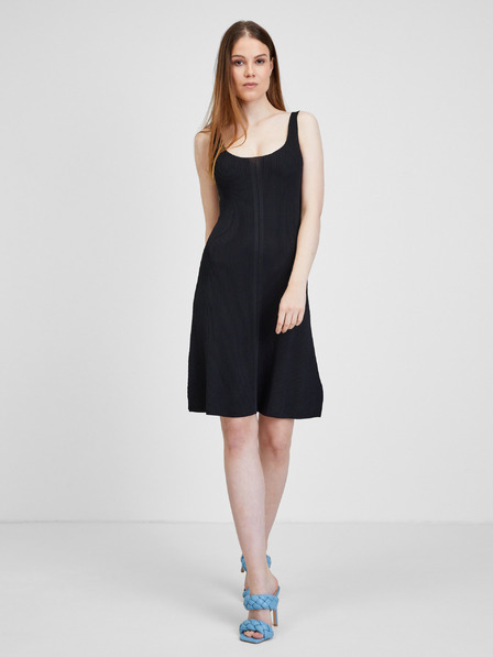Guess Fekete női bordás ruha Guess Lucille