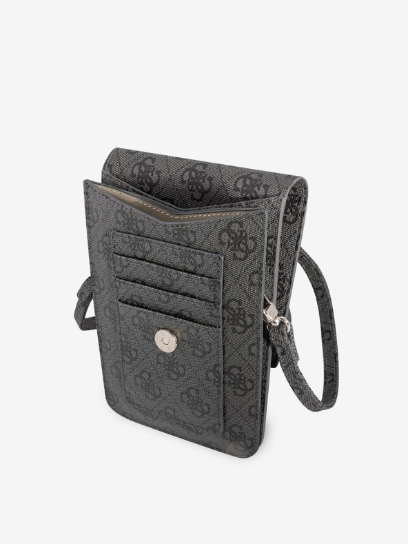 Guess Guess PU 4G háromszög logós telefonos táska Fekete