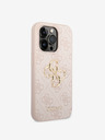Guess Guess PU 4G fém logós hátlap iPhone 15 Pro Max rózsaszínű iPhone 15 Pro Max készülékhez