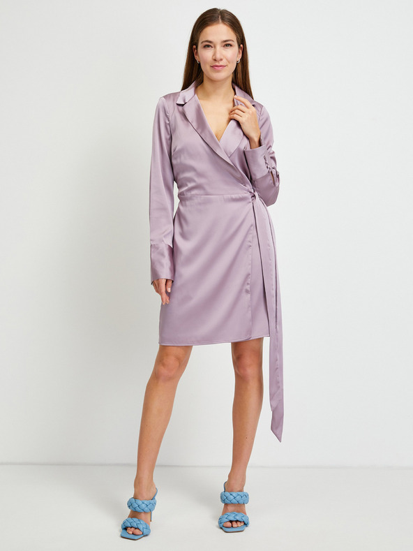 Guess Világos lila Guess női fényes, csavart ruha