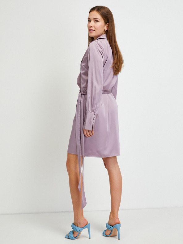 Guess Világos lila Guess női fényes, csavart ruha