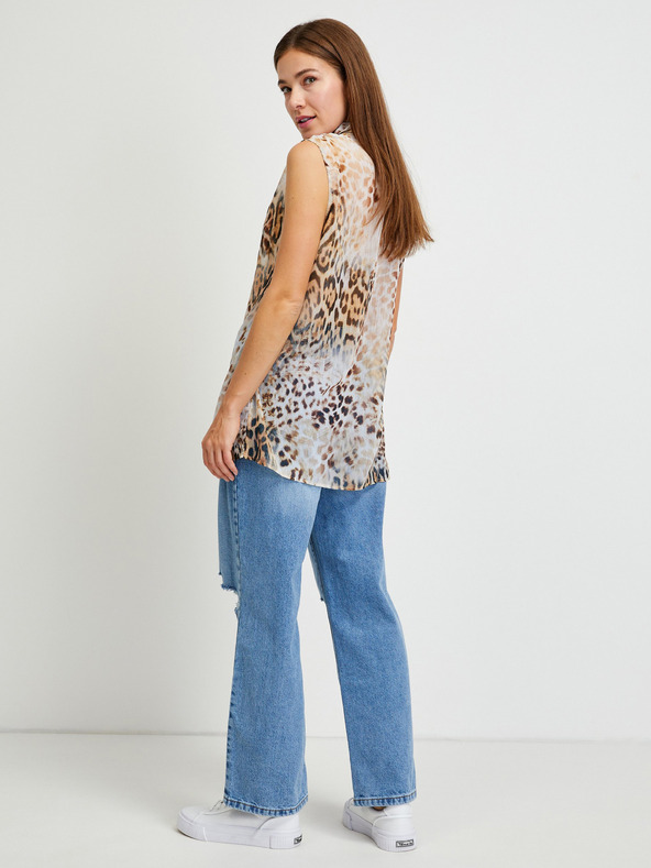 Guess Világosbarna női mintás póló Guess