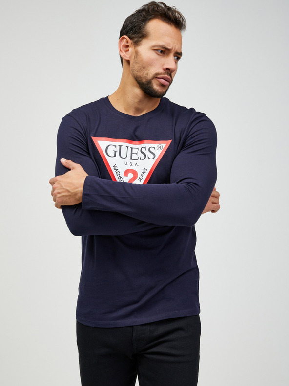 Guess Sötétkék férfi Guess hosszú ujjú ing