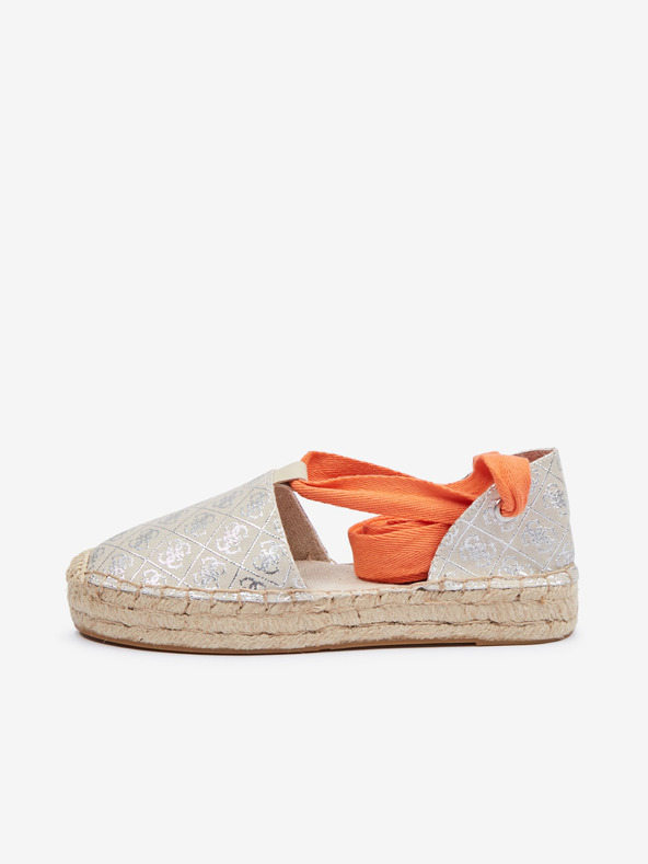 Guess Női narancssárga és ezüst mintás espadrilles Guess Jalene 3