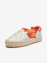 Guess Női narancssárga és ezüst mintás espadrilles Guess Jalene 3